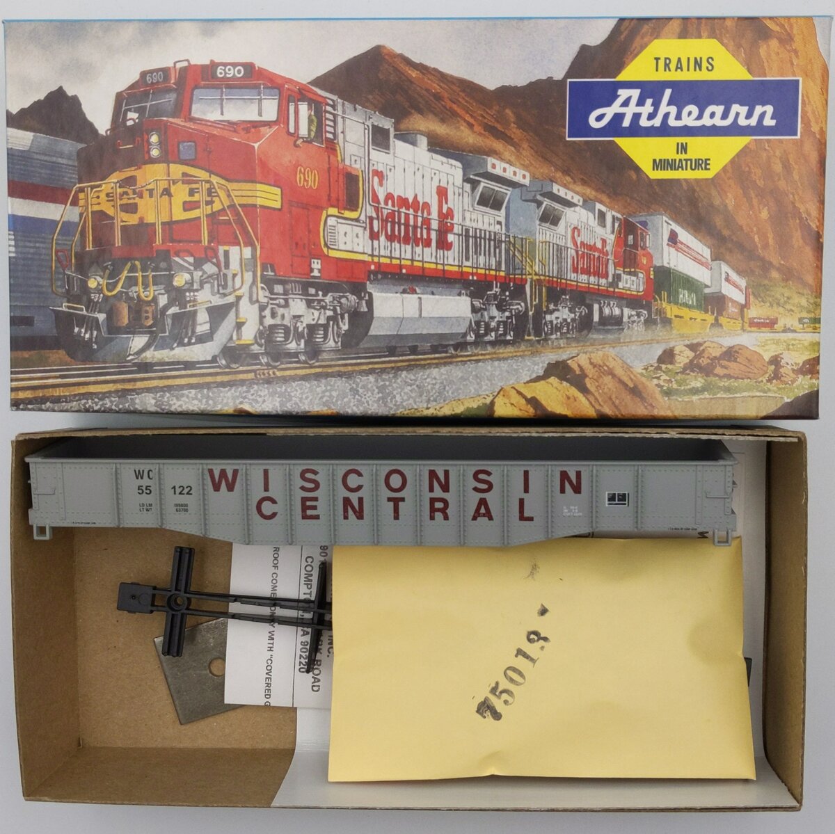 Athearn 1747 HO Wisconsin Central 50' Open Gondola Kit