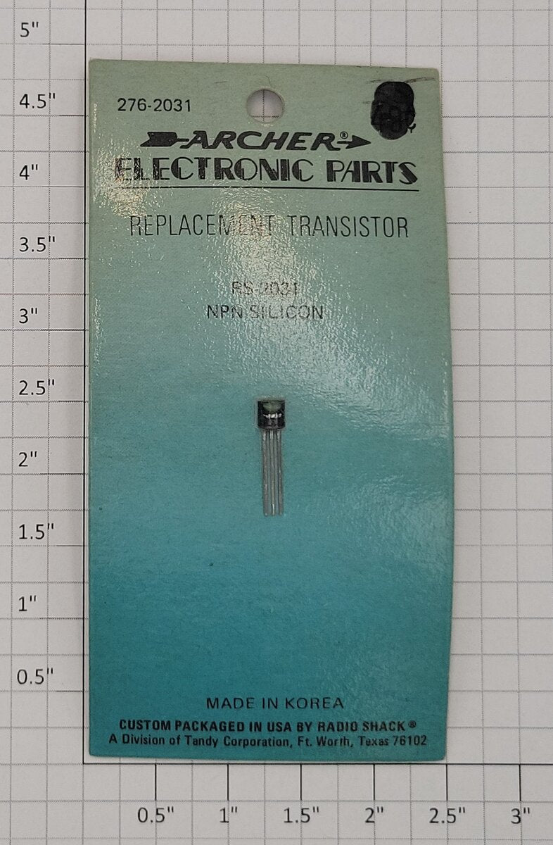 Archer 276-2031 Replacement Transistor RS-2031 NPN Silicon