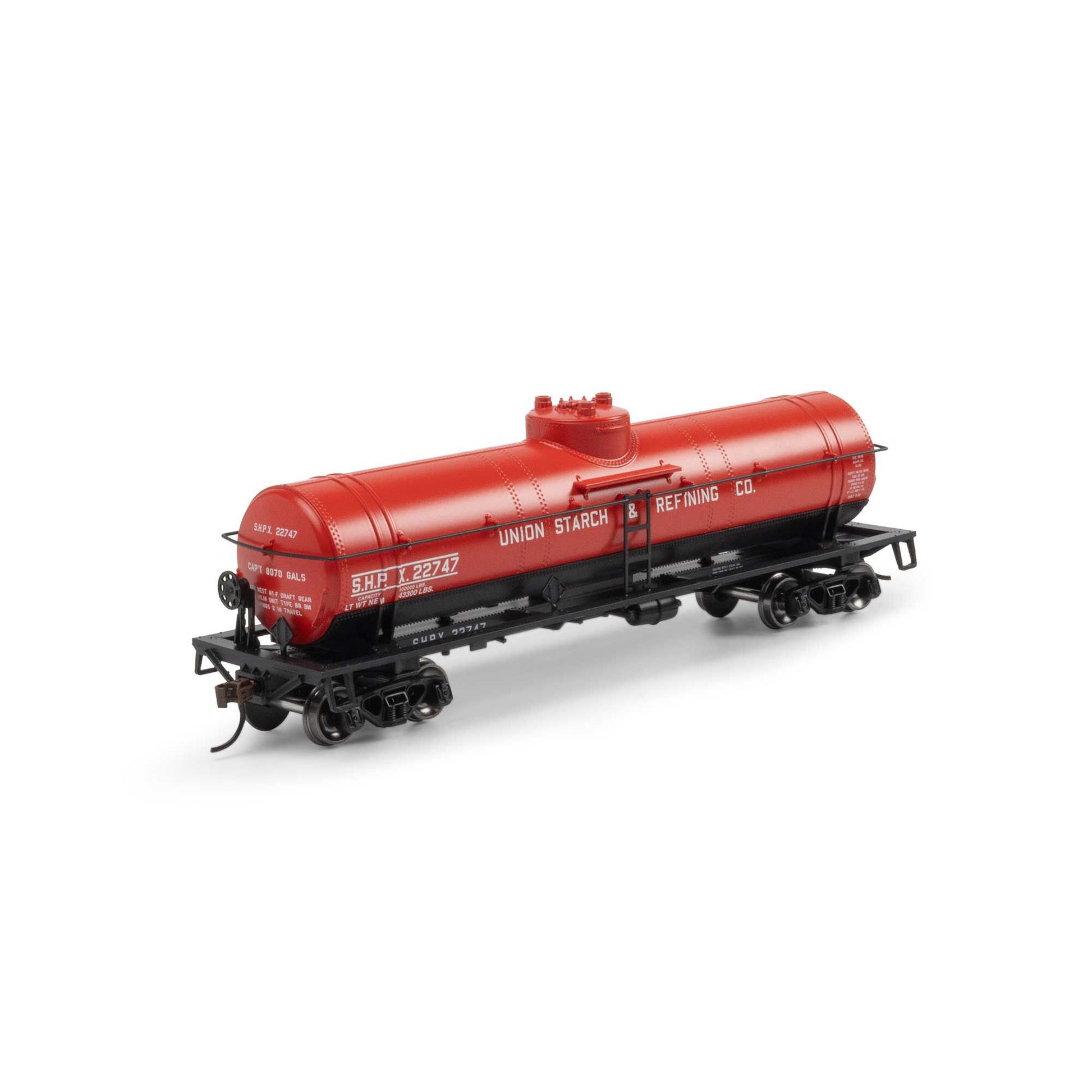 Athearn 3381 HO Union Starch/SHPX 1-Dome Tank Car #22747