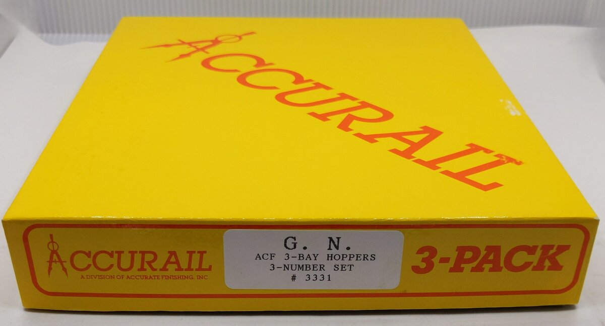 Accurail 3331 HO Scale Great Northern ACF 3-Bay Hoppers 3-Number Set