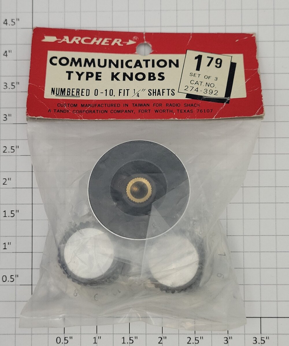 Archer 274-392 Communication Type Knobs (Pack of 3)