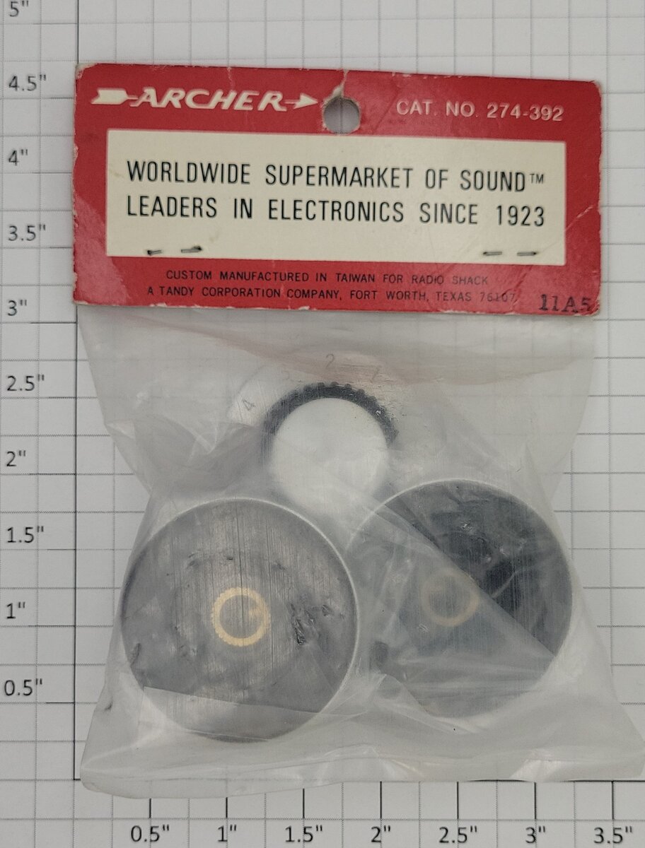 Archer 274-392 Communication Type Knobs (Pack of 3)