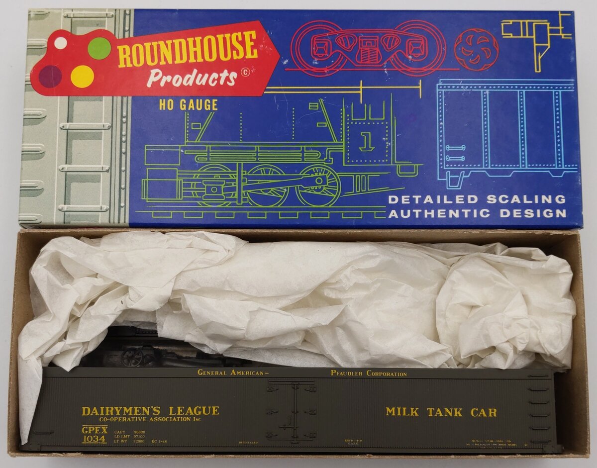 Roundhouse 4907 HO Dairymen's League Express Milk Tank Car