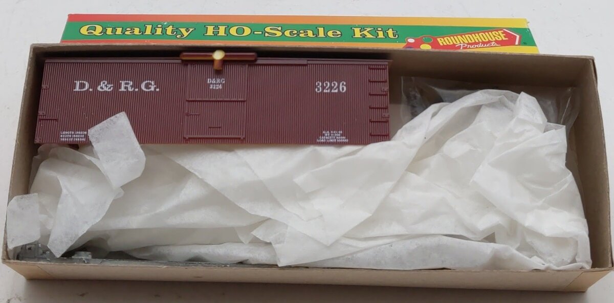 Roundhouse 3285 HO Denver & Rio Grande Western 36' Old Time Boxcar Kit