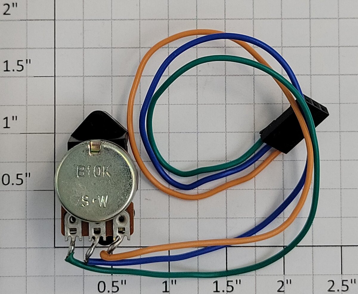 MTH BI-0000054 Volume Potentiometer with Wire Harness and Mounting Bracket