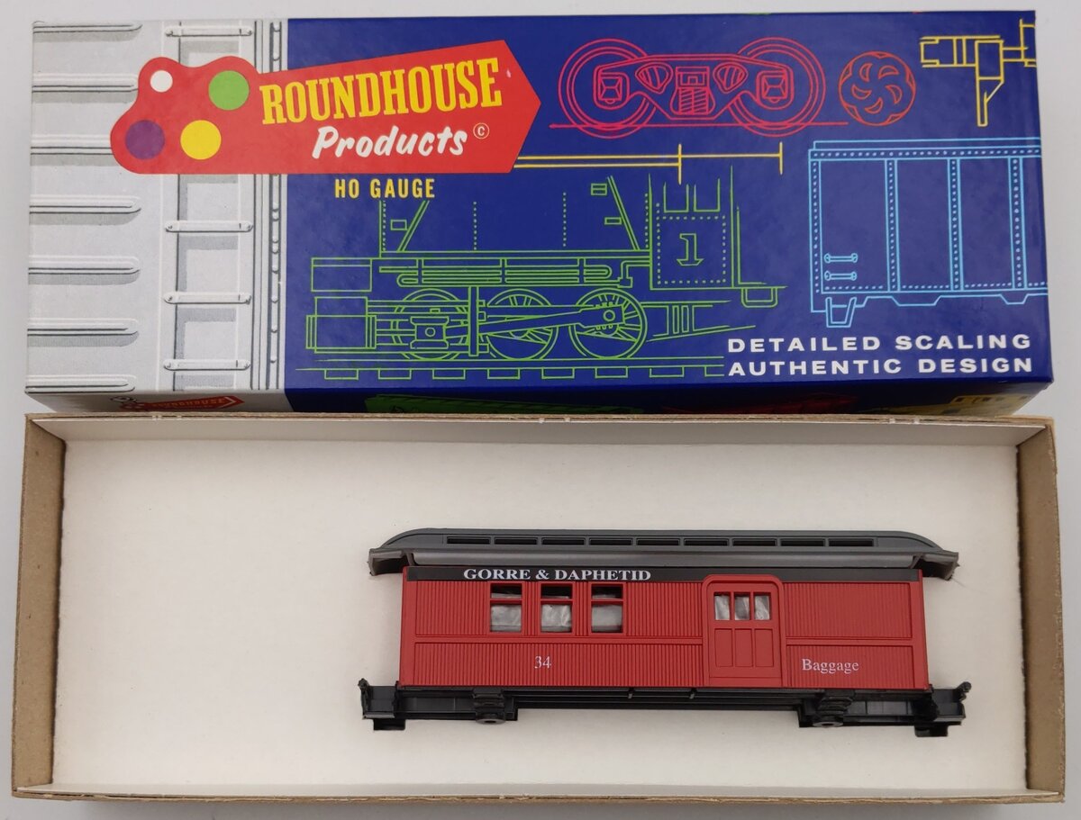 Roundhouse 7762 HO Goore & Daphetid Overton Combination Baggage Car Kit