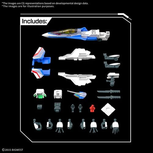 Bandai 2773800 1:100 HG VF-31J Siegfried (Hayate Immelmann use) Model Kit