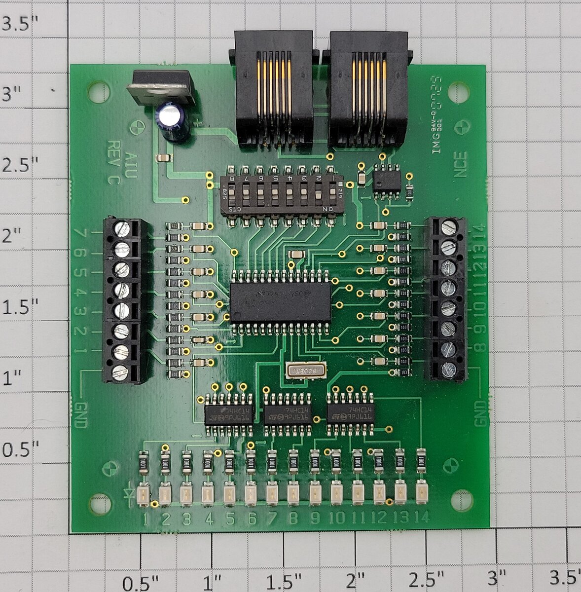 NCE 5240200 AIU01 Auxiliary Input Unit PCB Circuit Board