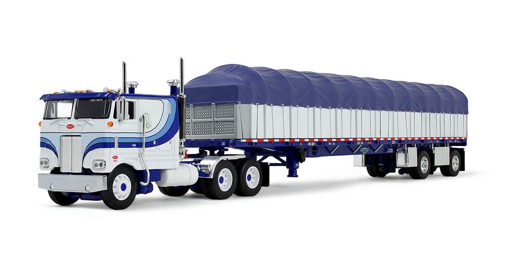Die Cast Promotions 60-2057 1:64 White/Blue Peterbilt 352 COE Sleeper Diecast