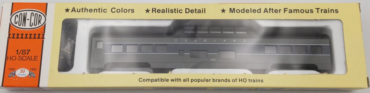Con-Cor 0001-000955 HO Overland 72' Dome Kit