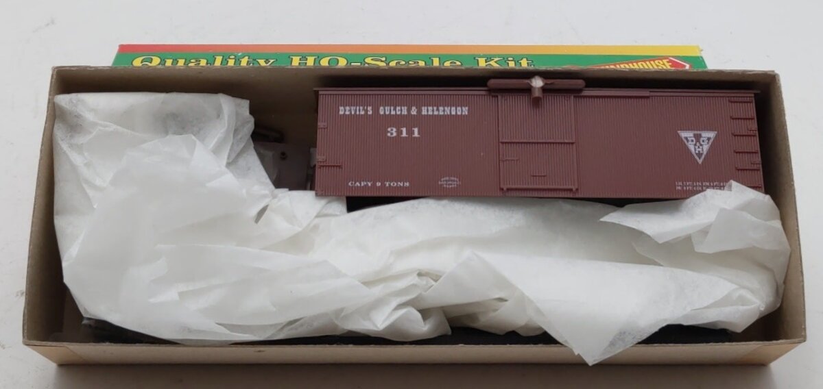 Roundhouse 77234 HO Devil's Gulch & Helengon O/T Boxcar Plastic U.F. # 311 Kit