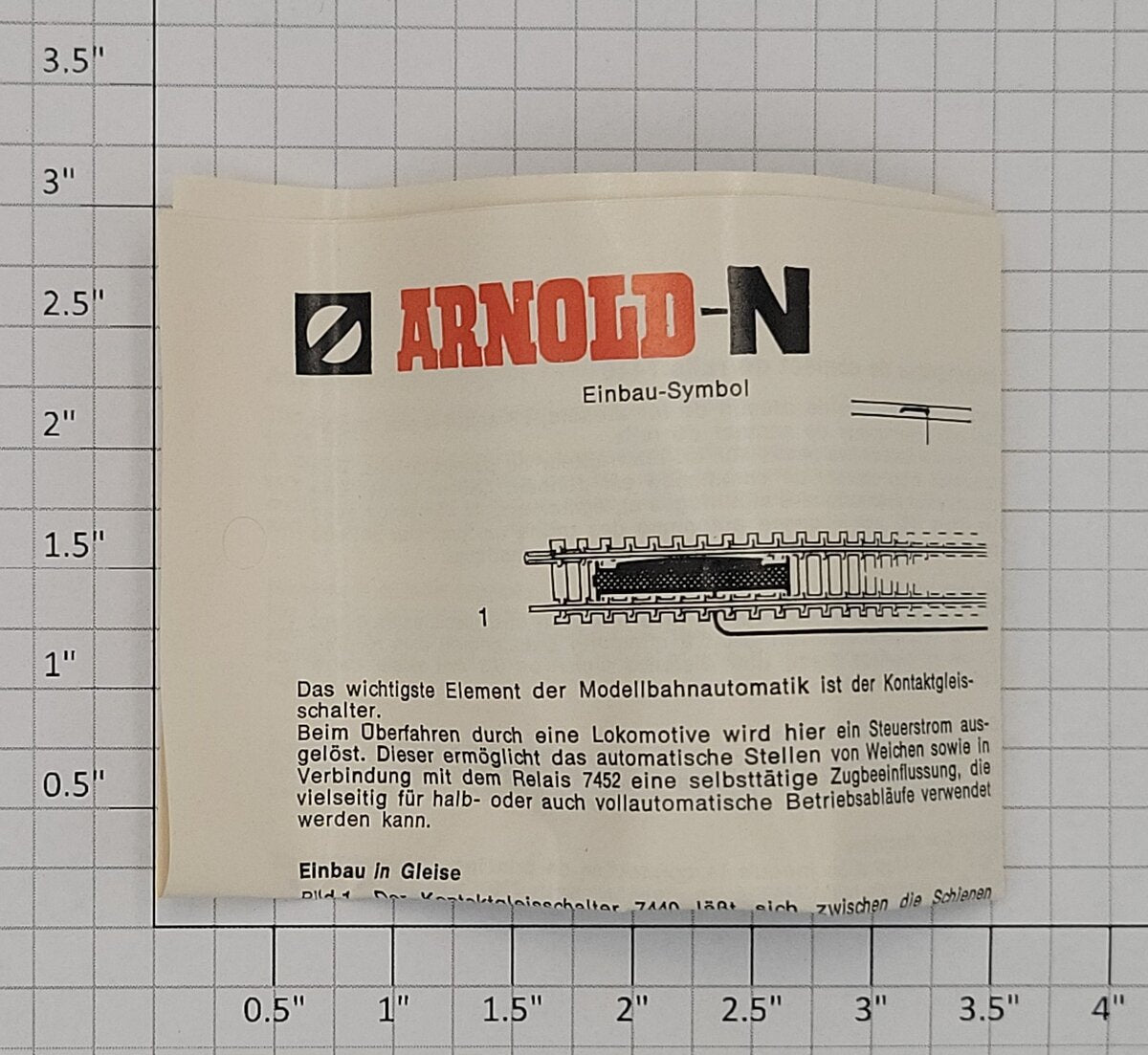 Arnold 7440 N Gauge Automatic Track Contact (Box of 2)