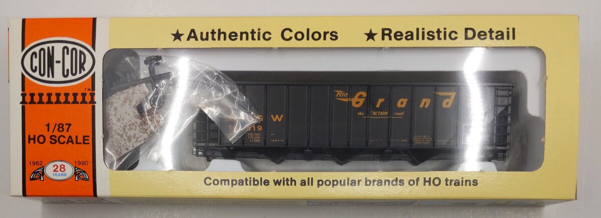 Con-Cor 001-009322 HO Scale Denver & Rio Grande Western 12 Panel 100 Ton Hopper