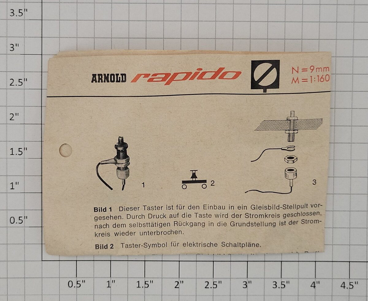 Arnold 0720 -2X Points Switch N Gauge Original Box with Instructions (Box of 2)