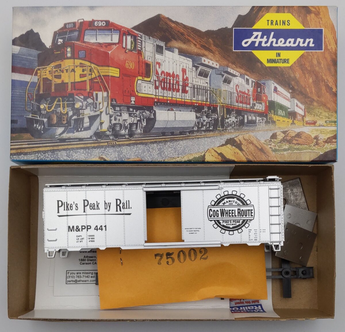 Athearn 441 HO Manitou & Pikes Peak Railway Boxcar Kit