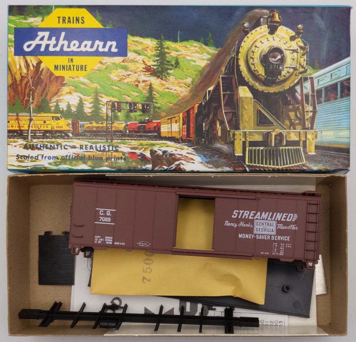 Athearn 3-1001 HO Central of Georgia 40' Boxcar Kit