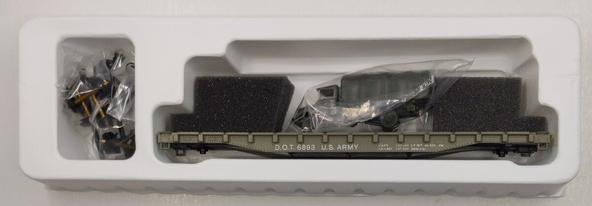 Con-Cor 6893 HO Scale U.S. Army Flat Car with Load