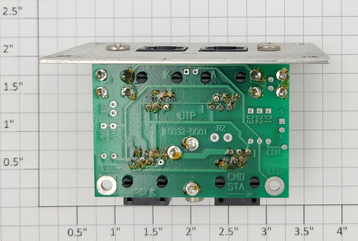 NCE 5240207 UTP Four RJ12 PCB Circuit Board with Fascia Panel