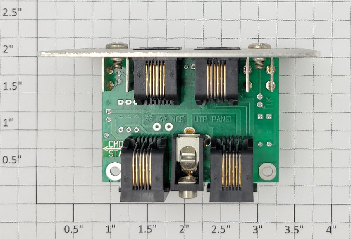 NCE 5240207 UTP Four RJ12 PCB Circuit Board with Fascia Panel