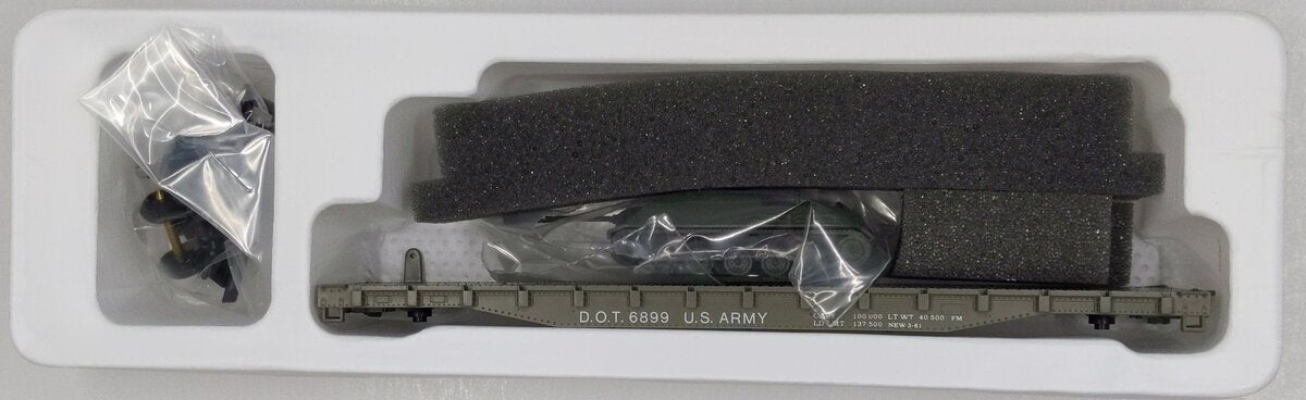 Con-Cor 6899 HO Scale U.S. Army Flat Car with Load