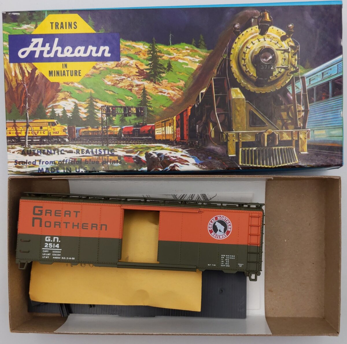 Athearn 1473-3 HO Great Northern "Goat Herald" 40' Boxcar Kit