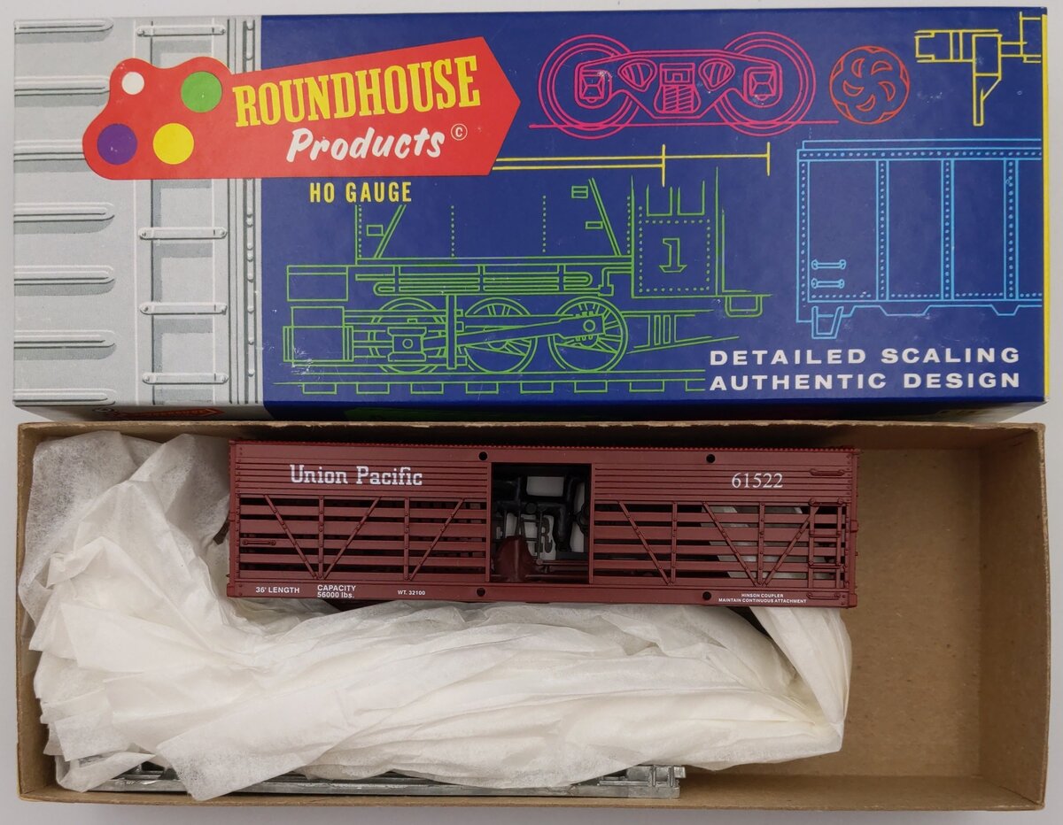 Roundhouse 3276 HO Scale Union Pacific 36' Stock Car Kit