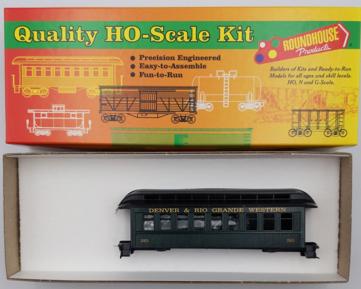 Roundhouse 37000 HO Denver & Rio Grande Overton Coach Kit