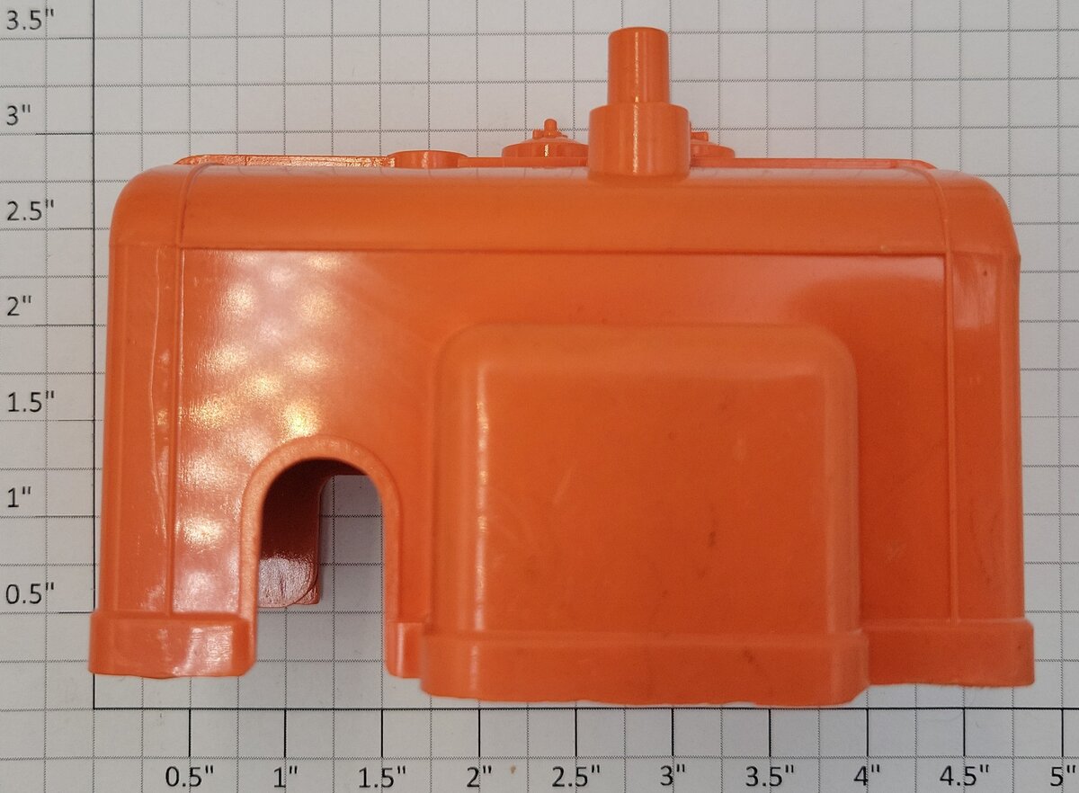 Lionel 397-15 O Gauge Repainted Orange Coal Loader Generator Motor Cover