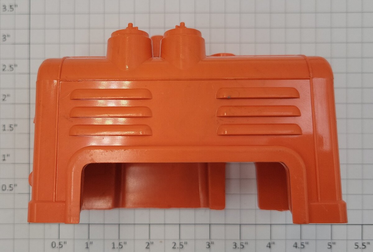 Lionel 397-15 O Gauge Repainted Orange Coal Loader Generator Motor Cover