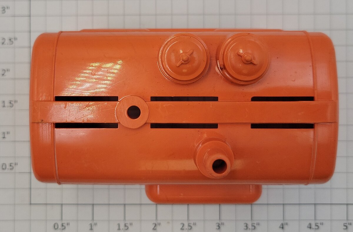 Lionel 397-15 O Gauge Repainted Orange Coal Loader Generator Motor Cover