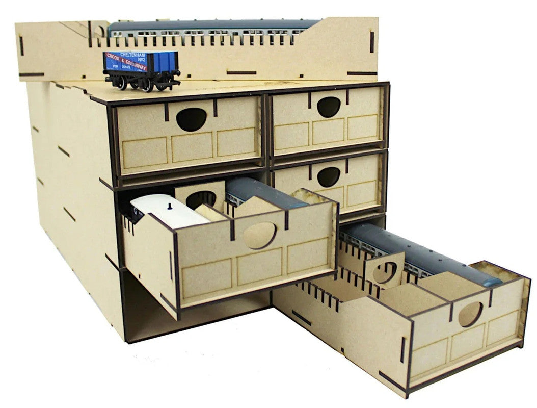 WWScenics WSLC-018 WWS Rolling Stock Storage Box 6 Multi-Compartment Drawers