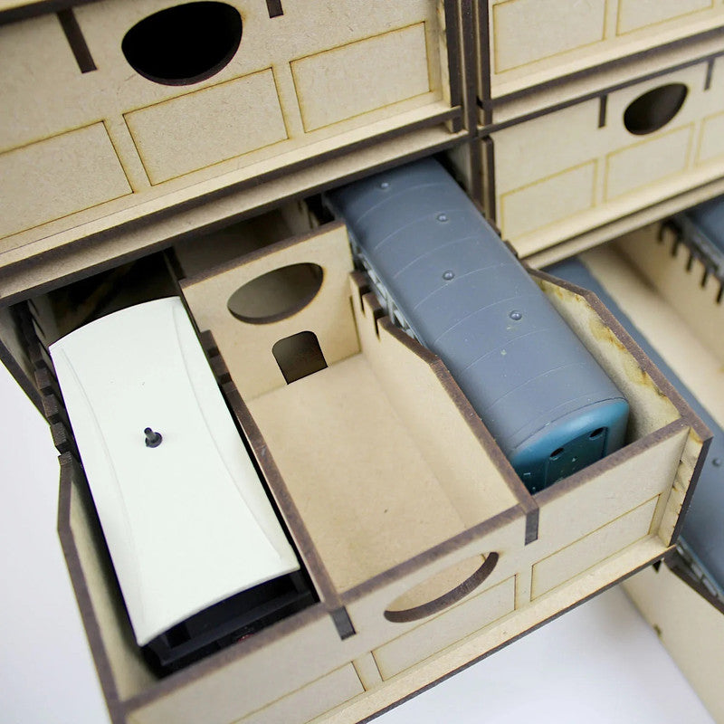 WWScenics WSLC-018 WWS Rolling Stock Storage Box 6 Multi-Compartment Drawers