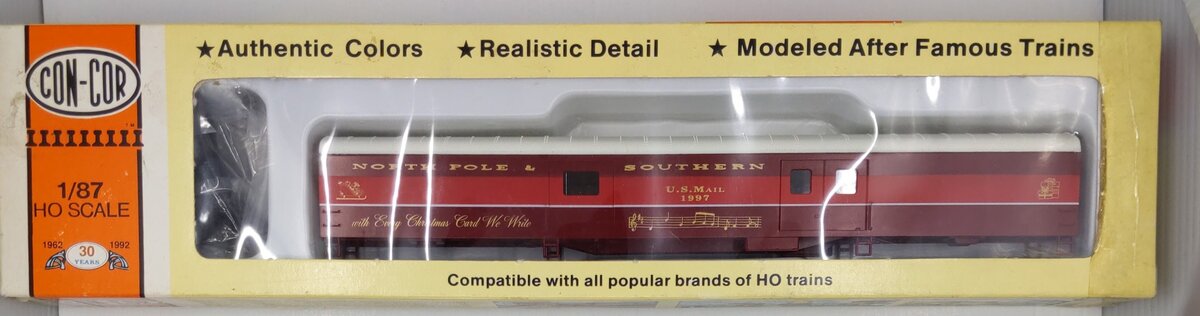 Con-Cor 0001-00097H HO Scale Northern Pole & Southern U.S Mail Passenger Car Kit