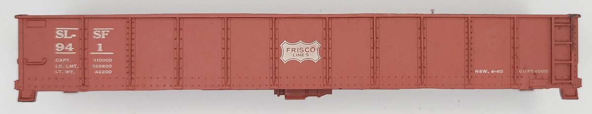 American Flyer PA9986 S Scale Tuscan Frisco Lines Gondola Shell #941