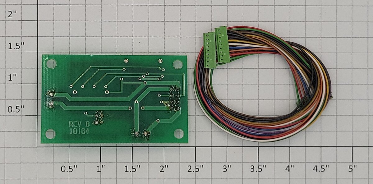 NCE 5240219-E DCC Decoder Tester PCB Circuit Board with Wires