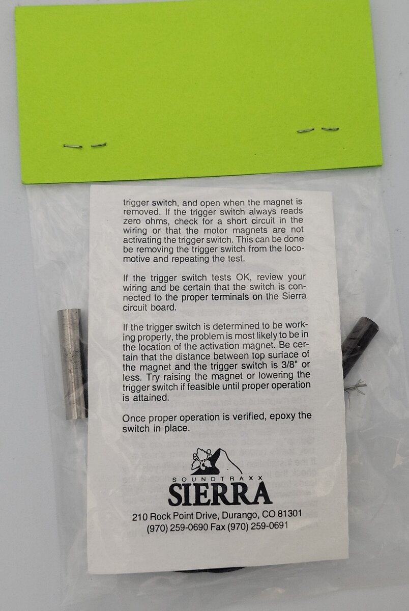 SoundTraxx 810074 Sierra Trigger Switches