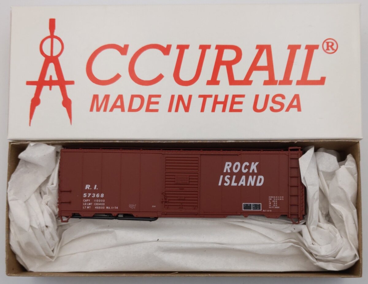 Accurail 1229.2 HO Rock Island 40' Steel Boxcar Kit