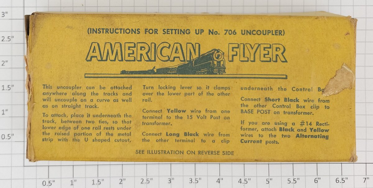 American Flyer 706 Remote Uncoupler in Separate Sale Box