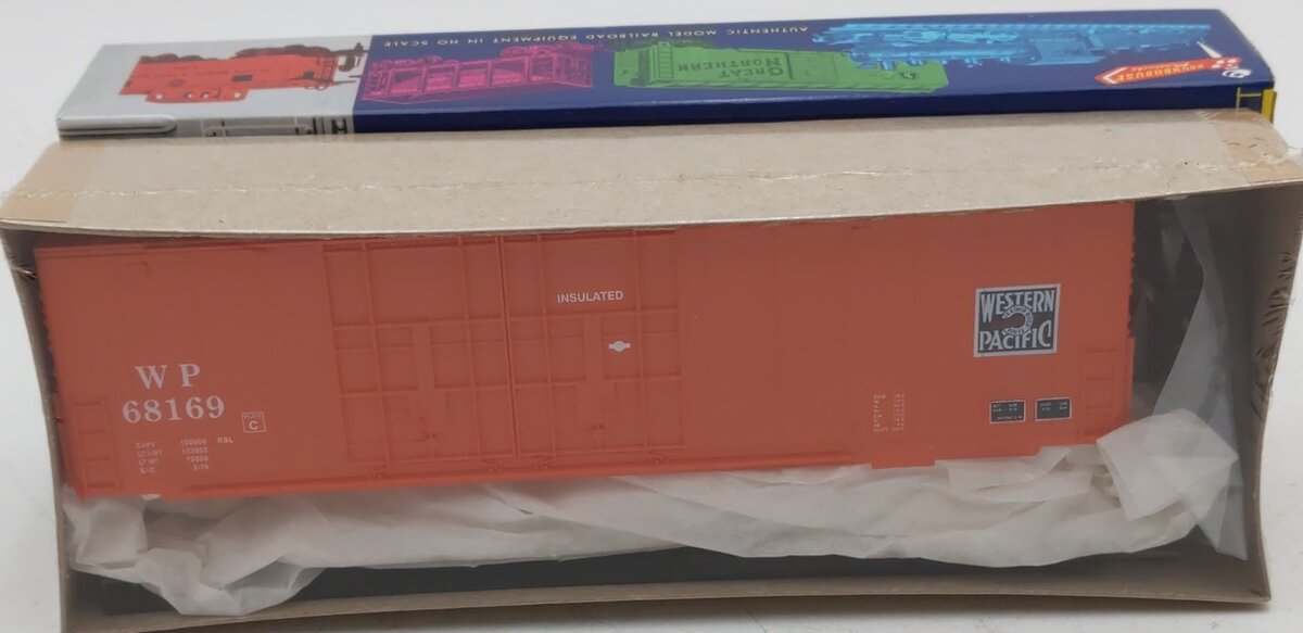 Roundhouse 7797 HO Scale Western Pacific 50' High Cube Boxcar # 68169 Kit