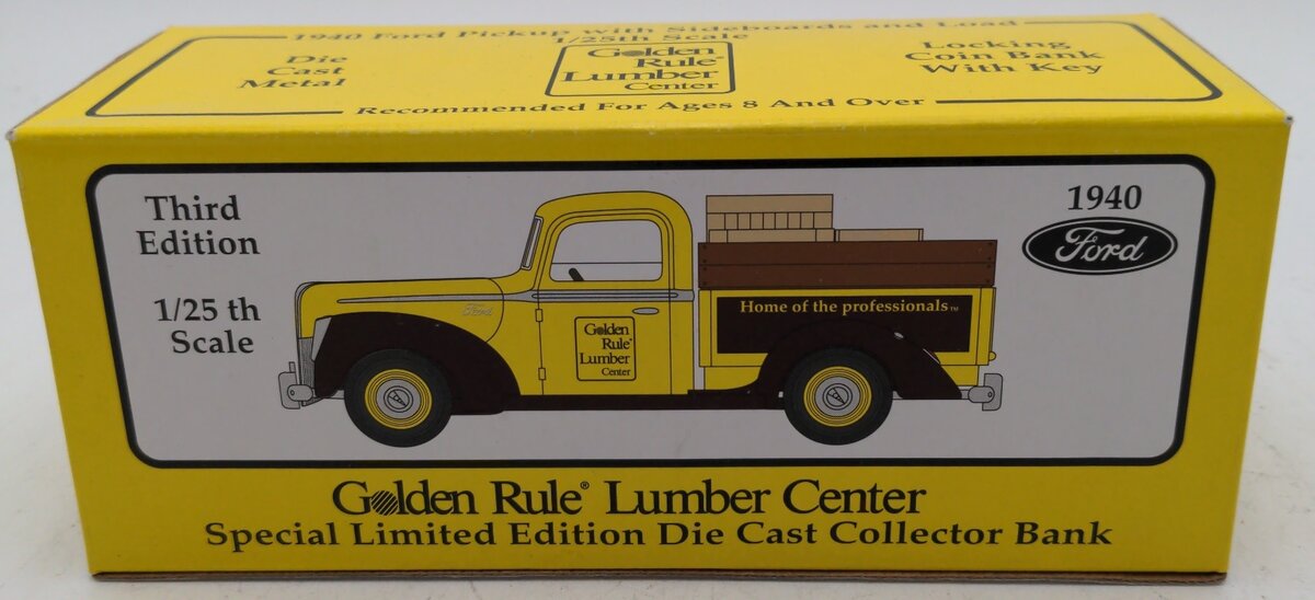 Liberty Classic 62518 1:25 Golden Rule Lumber Center 1940 Ford Pickup Die-Cast