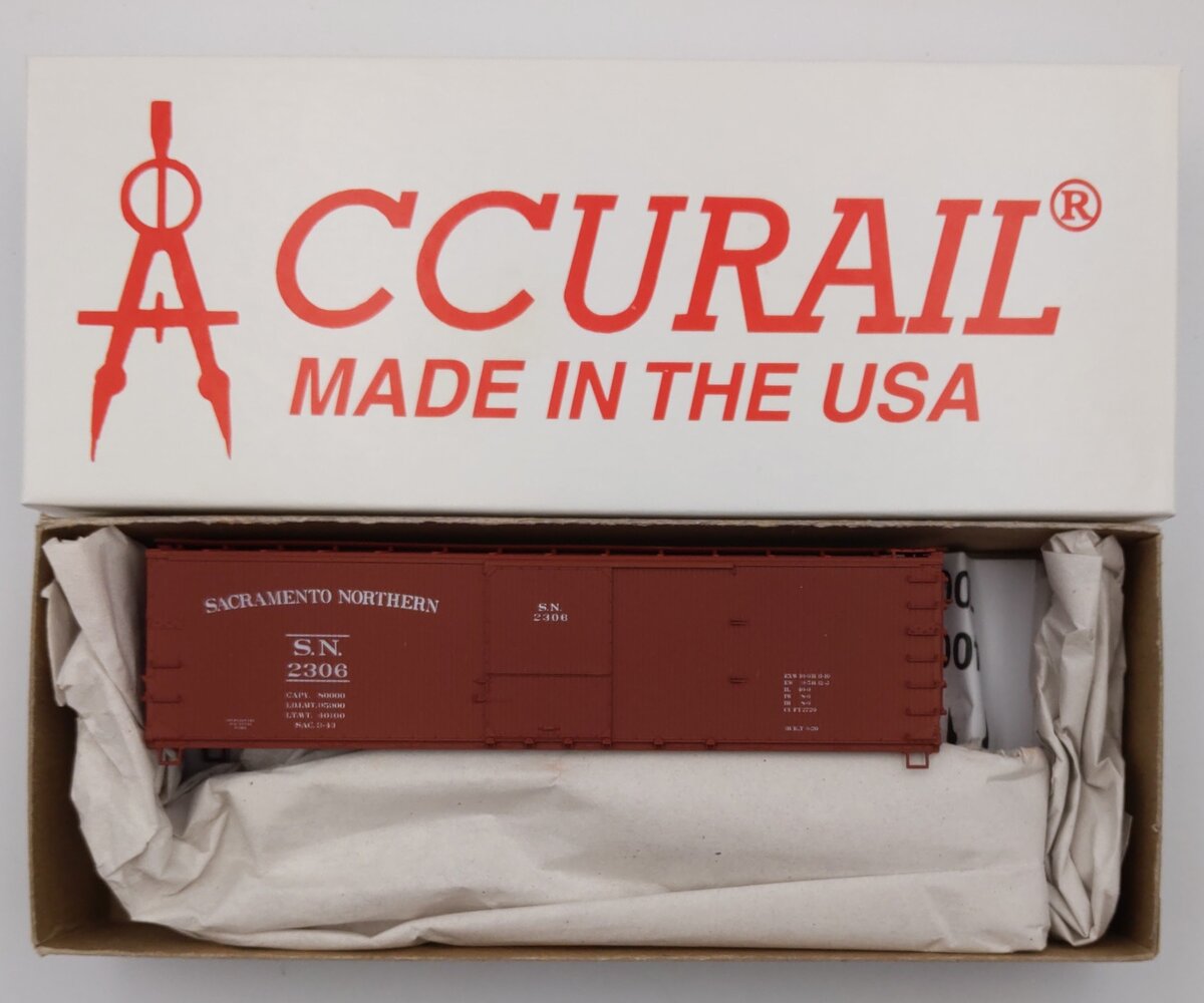 Accurail 2306 HO Sacramento Northern Wood Boxcar Kit