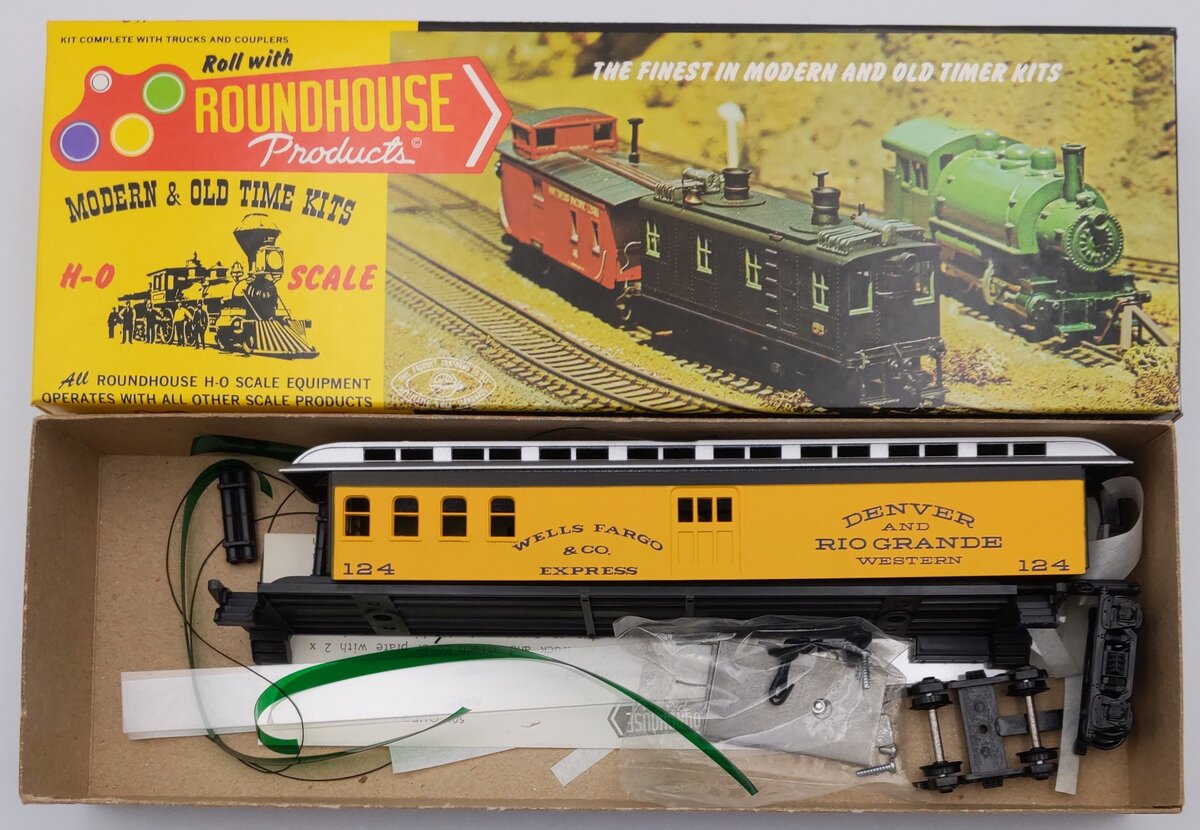 Roundhouse 5211 HO D & RGW 50' Overland Baggage Car Kit
