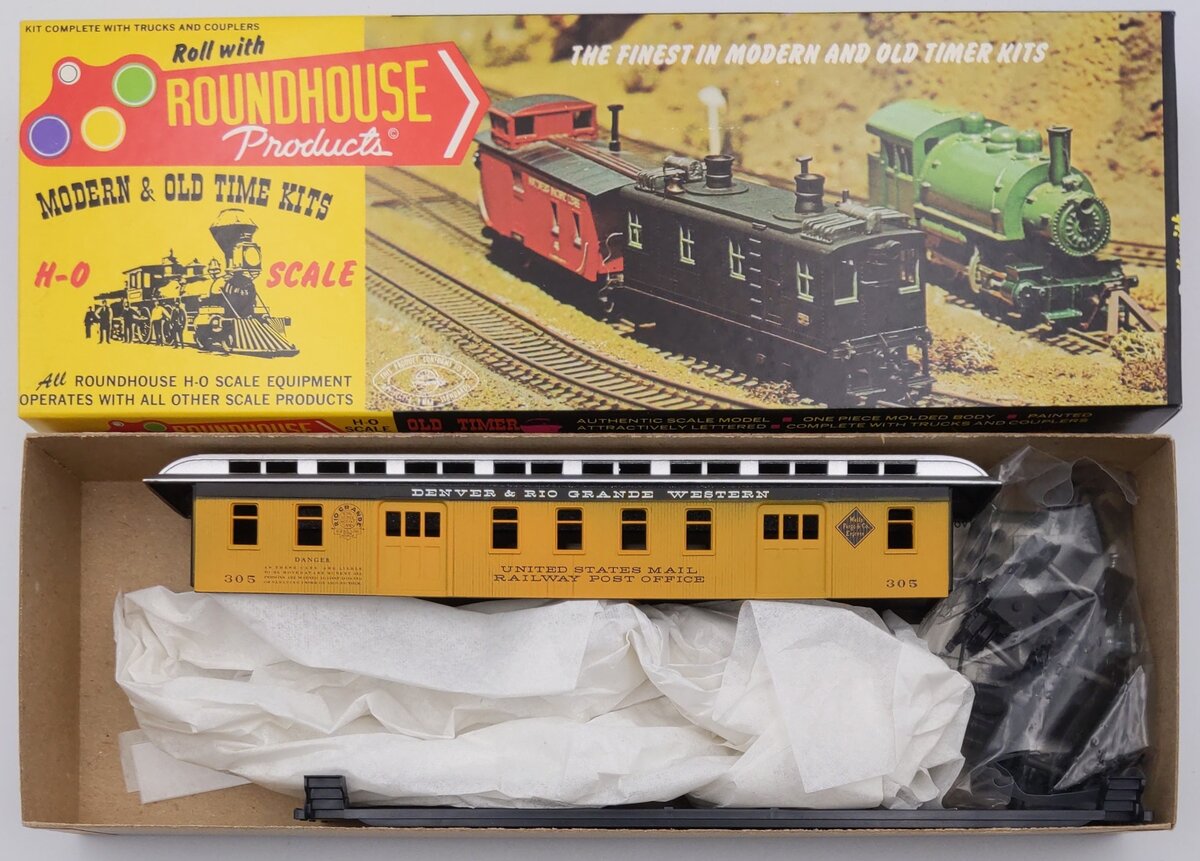 Roundhouse 5201 HO D & RGW Overland Mail Car Kit
