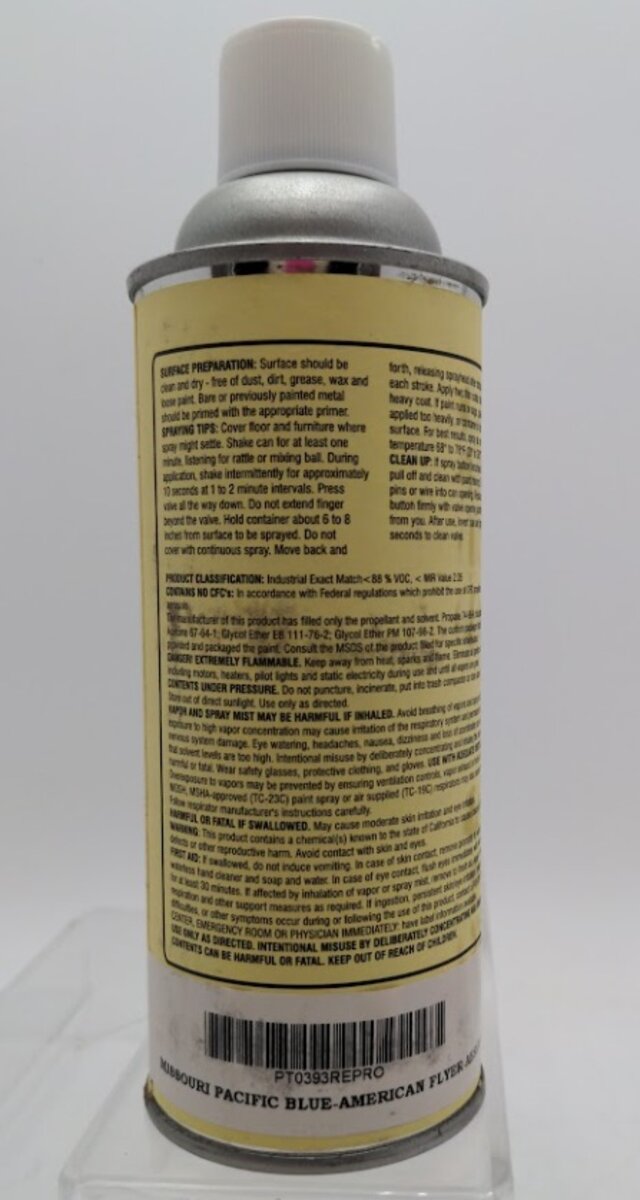 American Flyer PT0393 Missouri Pacific Blue Paint Aerosol 11 Oz.