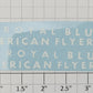 American Flyer ST-350 White Lettering Royal Blue Block Letters Sticker Set