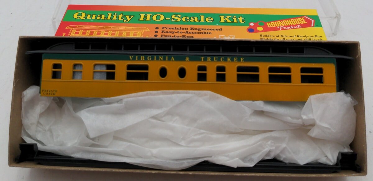 Roundhouse 05068 HO Scale Virginia & Truckee 50' Pullman Passenger Car Kit