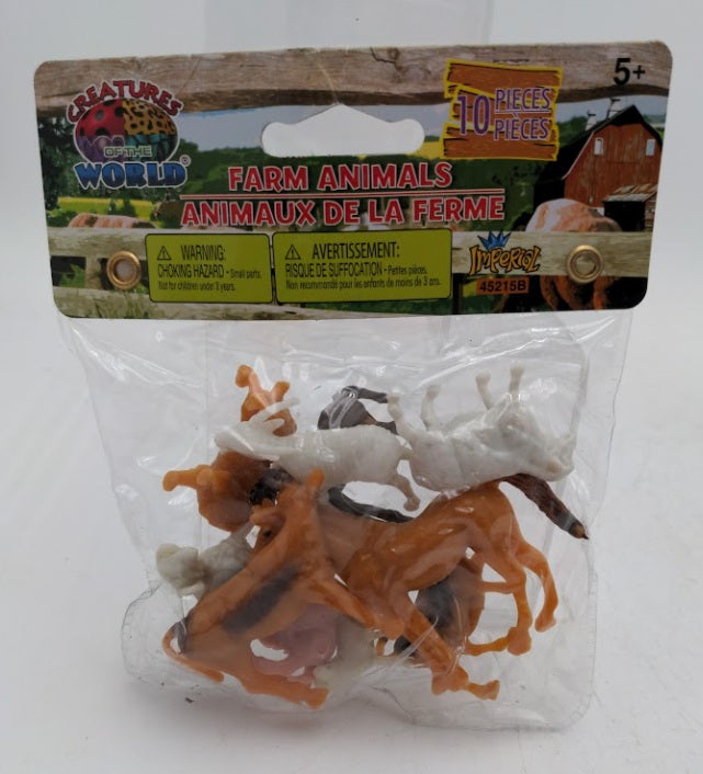 Imperial 45215B Creatures Of The World Plastic Farm Animals (Pack of 10)