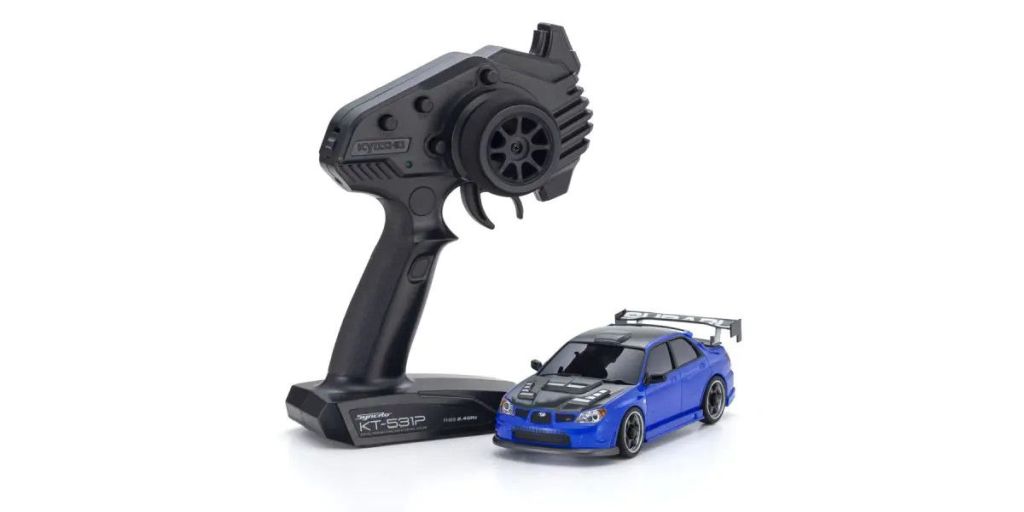 Kyosho 32653BL Metallic Blue Mini-Z AWD Subaru Impreza WRX w/Aero Kit