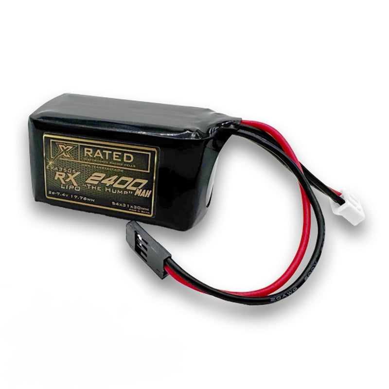 Exalt 3505 Kyosho/Tekno 7.4V/2400mAh X-Rated 2S LiPo Hump Receiver Battery