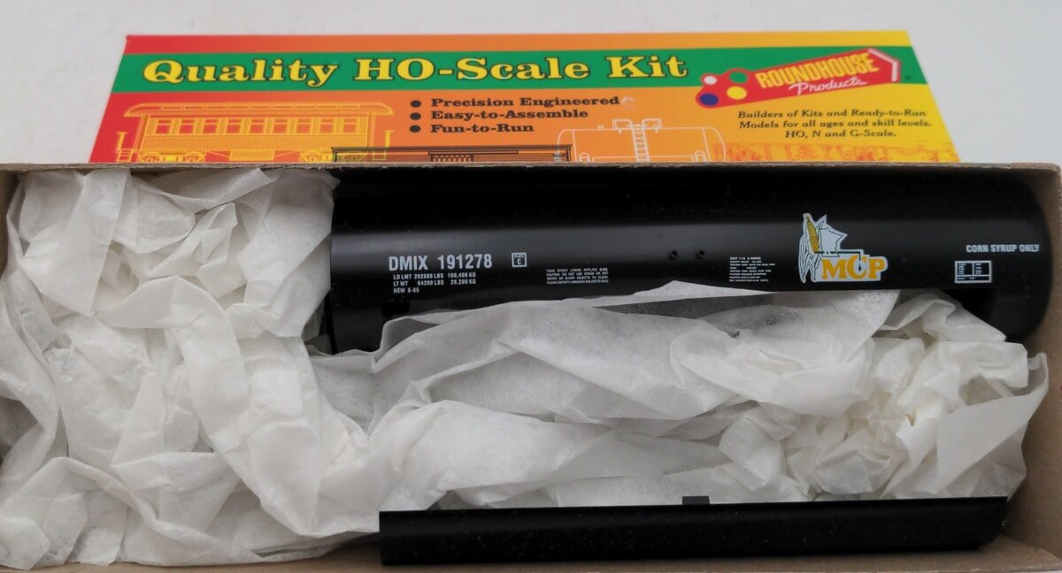 Roundhouse 77203 HO Scale Minn Corn Products DMIX 50' Tank Car # 191278 Kit